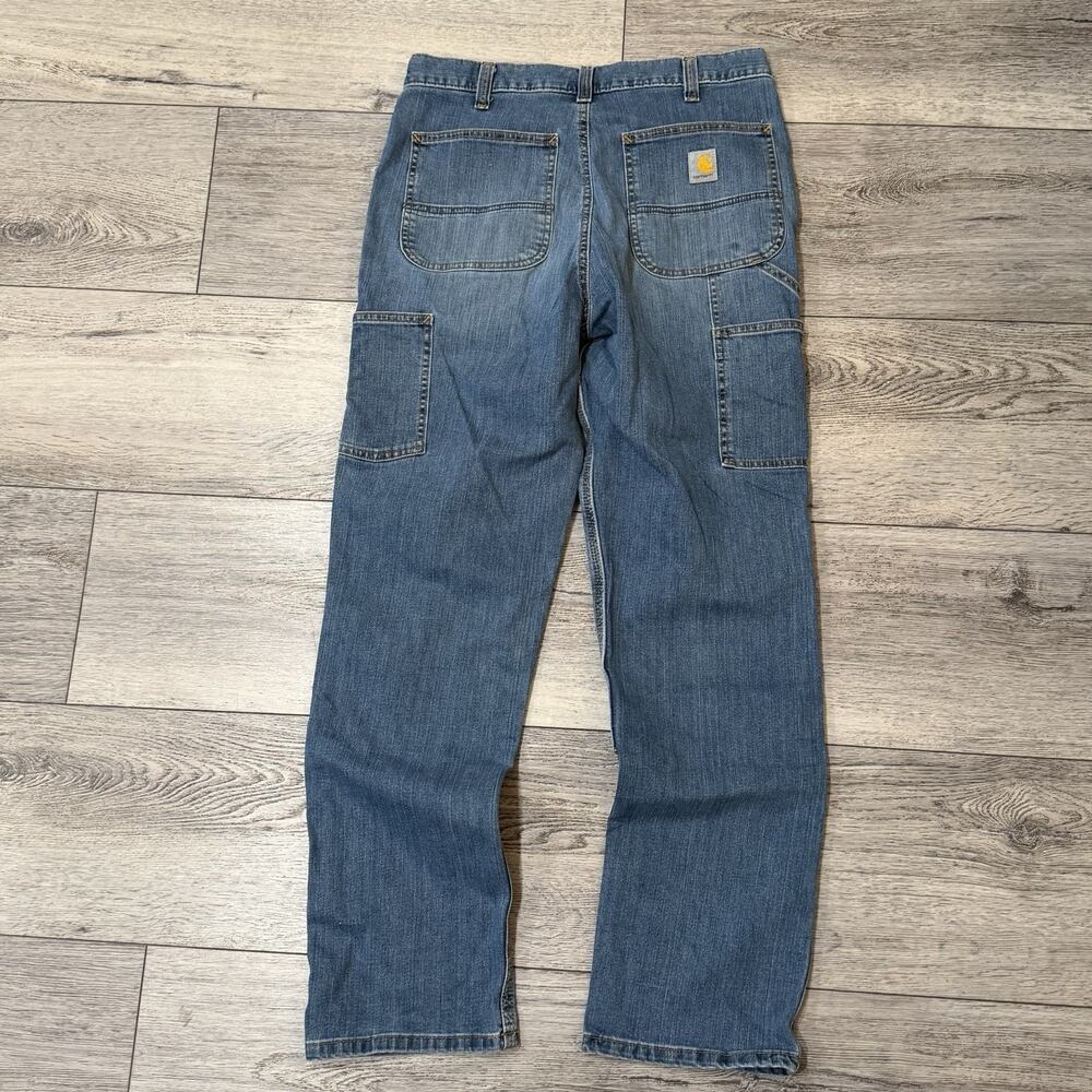 Carthartt Mens 33x32 Jeans Blue Double Knee Loose Relaxed Fit Carpenter utility - Picture 5 of 11